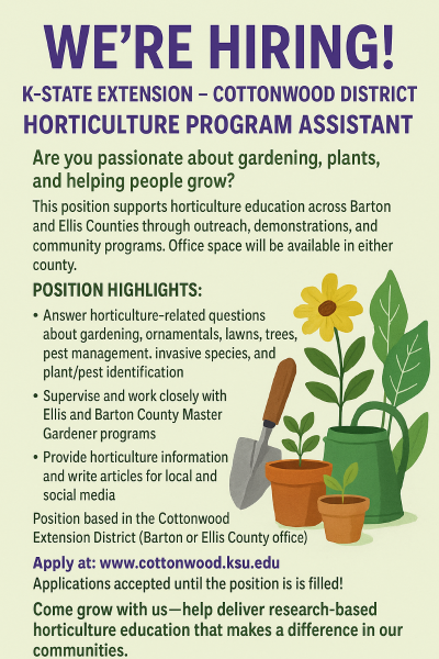 Hort flyer announcing postition of employment