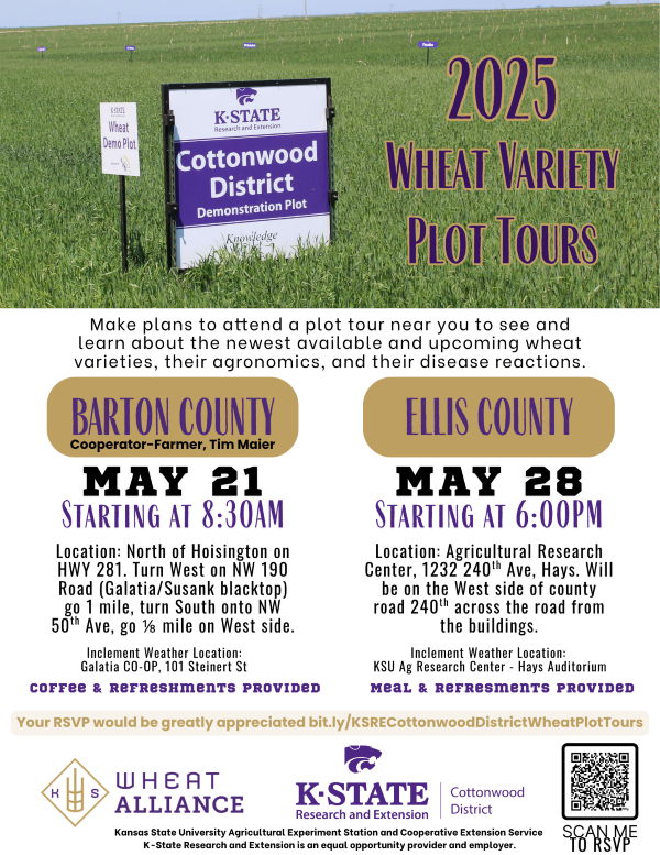 flyer with Wheat Variety Plot and dats