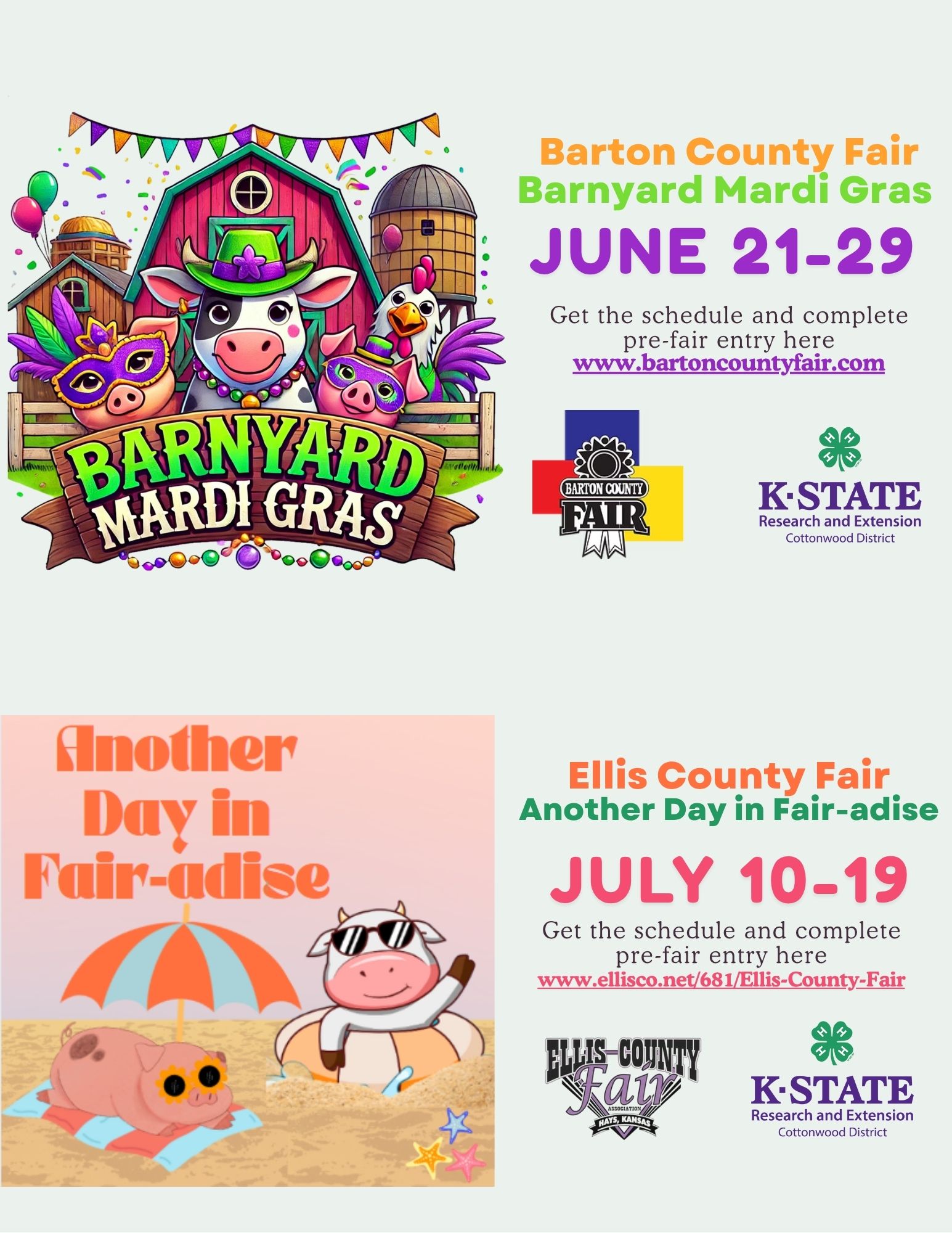 Fair dates and descriptions