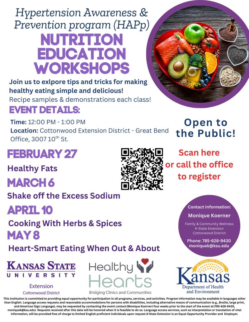 Great Bend Nutrition classes