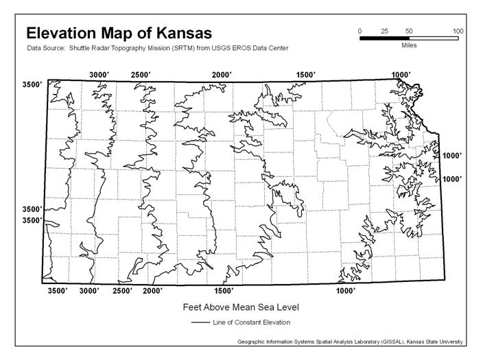 elevation map of kansas